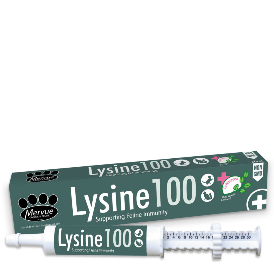 Cat Flu Treatment Lysine 100 30ml Mervue Laboratories