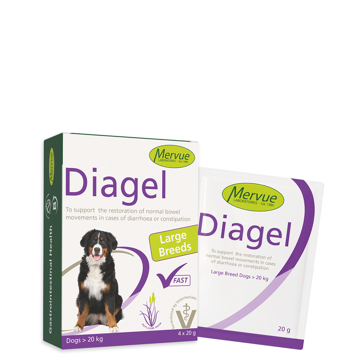 Diagel for Large Breeds - 4x20g - Digestive Support